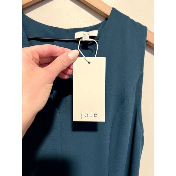 NWT Joie Adessa V- Neck Sleeveless Wide- Leg Belted Jumpsuit Size 4 - Picture 12 of 13